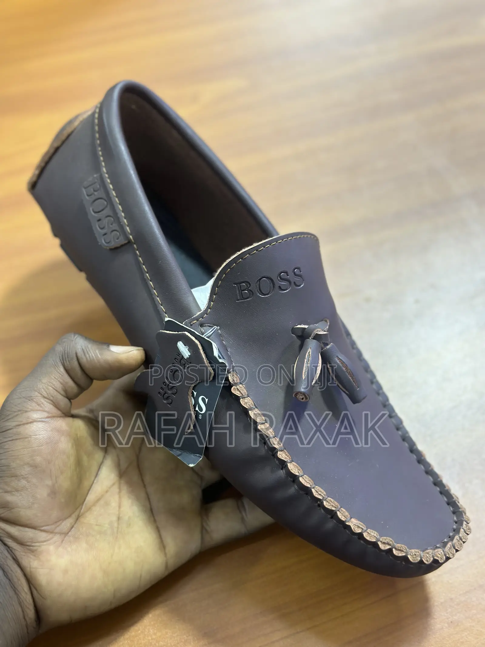 Original Dark Tan Boss Moccasins