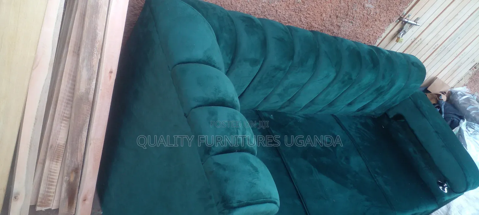 Green Living Room 3 Seater
