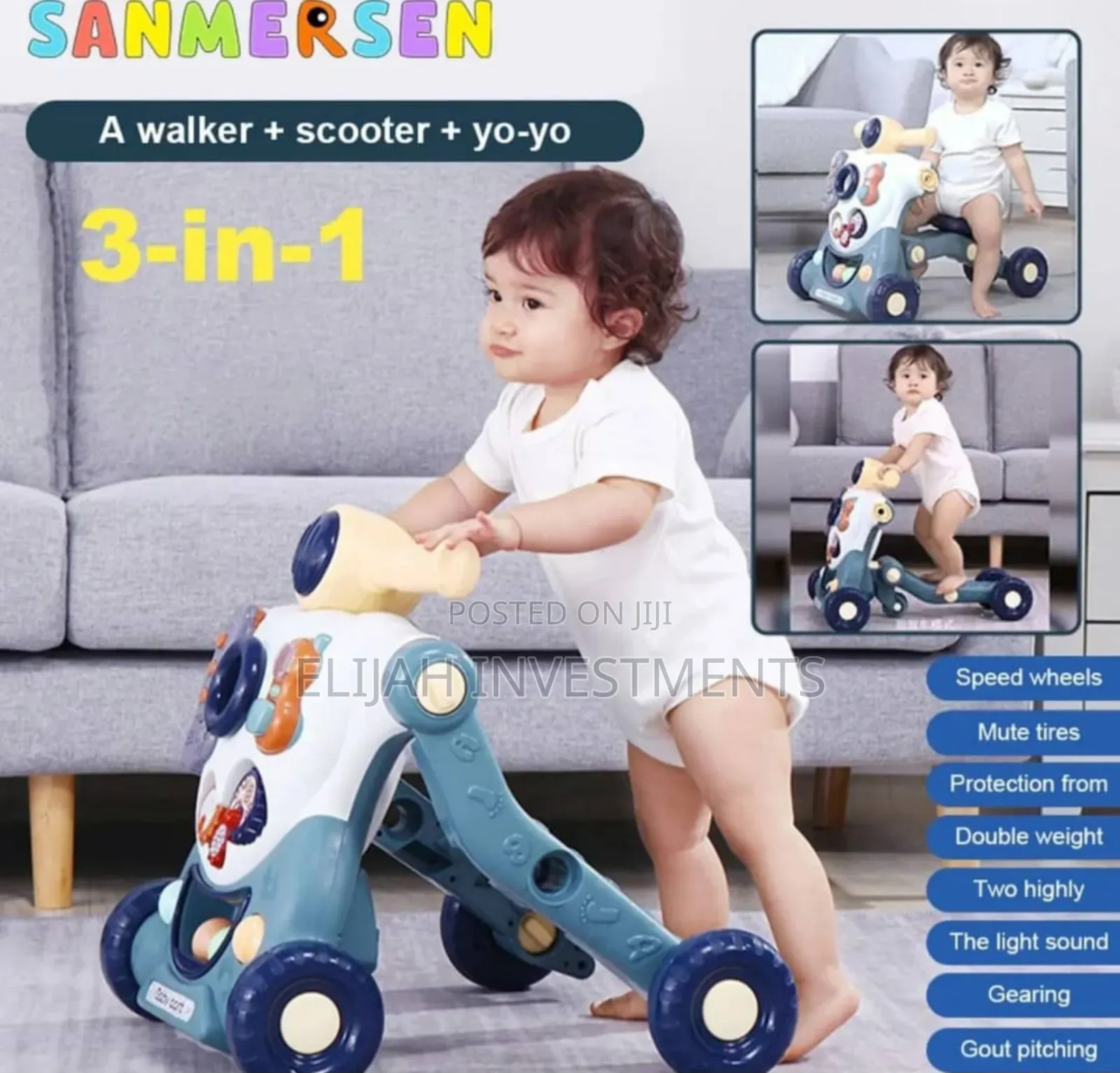 Baby Walker Scooter Yoyo 3in1