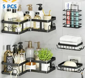 5pcs Stainless Steel Shower Caddy