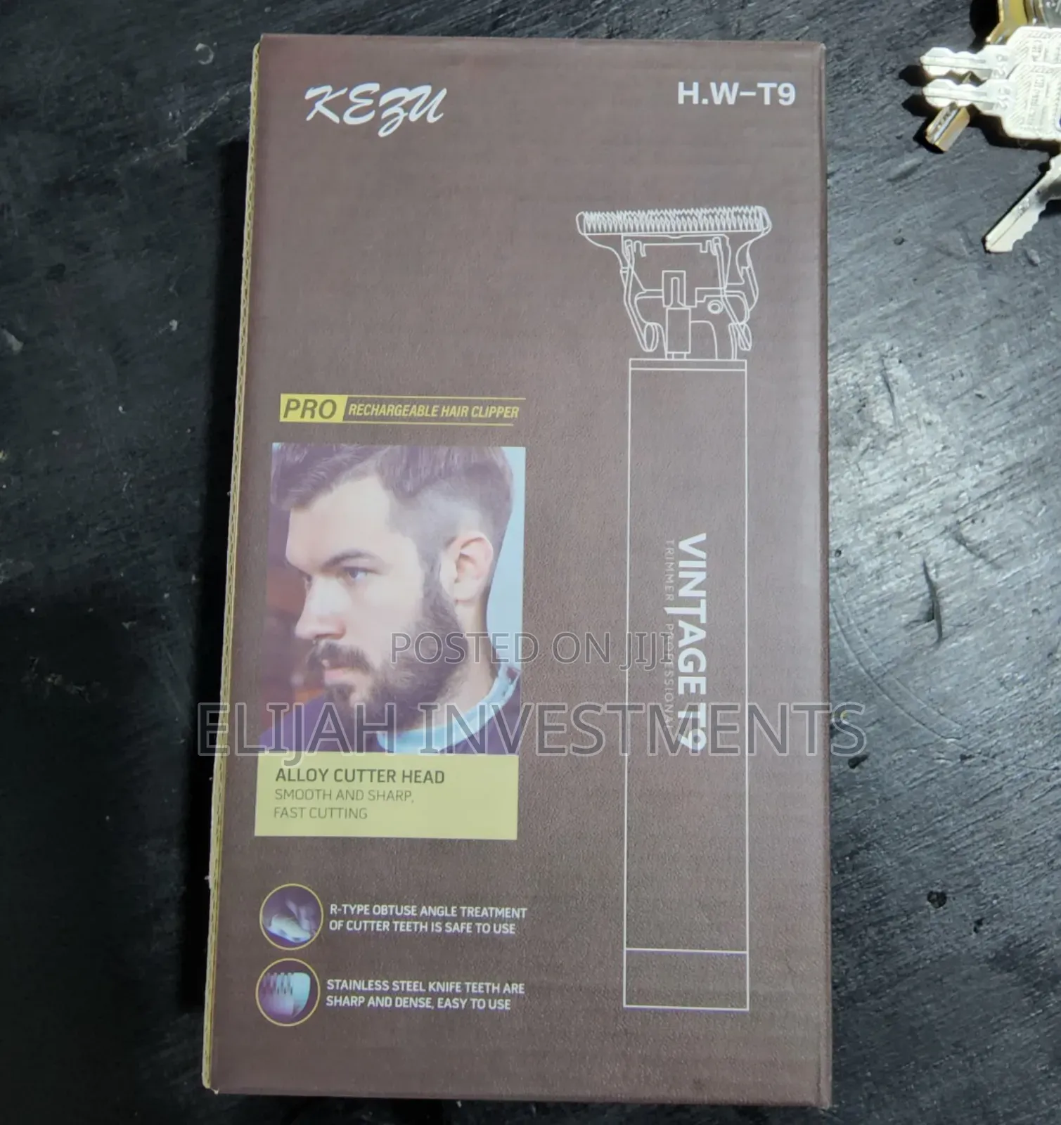 Stainless Steel Waterproof Shaving Clipper Gold