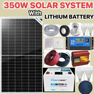 350w Solar System Package With Lithium Ion Battery