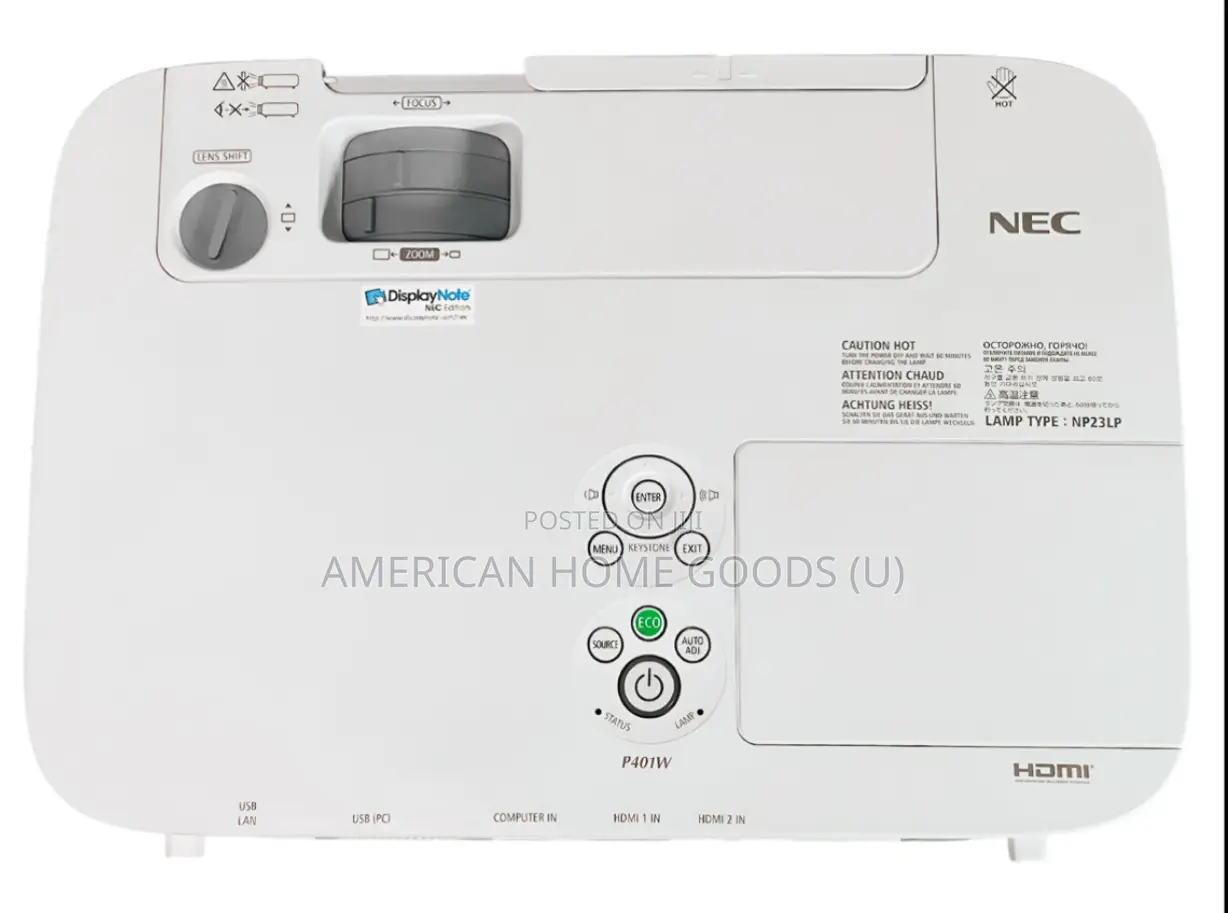 Nec 3lcd Projector 4000 Ansi Prof Wxga Acepts 4k Signal Hdmi