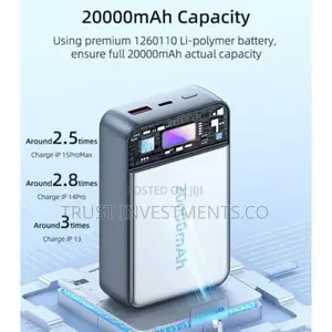 Photo - Yesido Yp50 Pd+ Usb 15w Fast Charging Led Power 20000mah