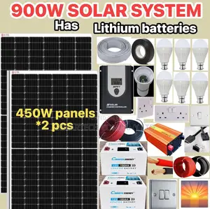 900w Complete Solar System Kit With Lithium Batteries