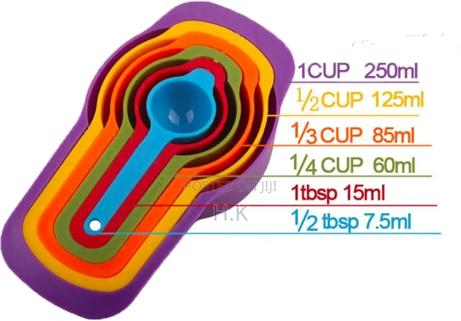 6 PCS Baking Recipe Measuring Cup Spoons Set