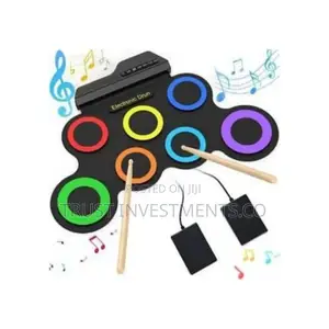 Photo - Rainbow Colorful Toy Kid Education Electric Drum Mat Set