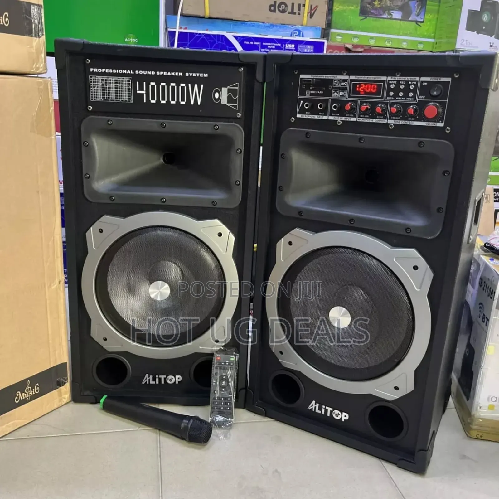 Ailipu Dual 10" Amplified Public Address Speaker With Mic