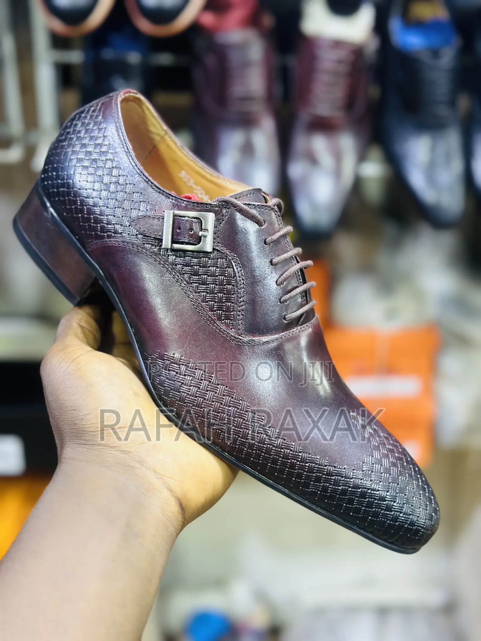 Original Maroon Italian Pasquale Albaino Formal/Gentle Shoes