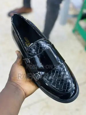 Men’S Classic Black Double Buckle Louis Vuitton Loafers