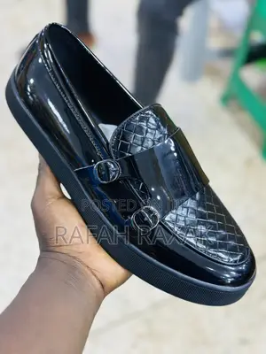 Men’S Classic Black Double Buckle Louis Vuitton Loafers