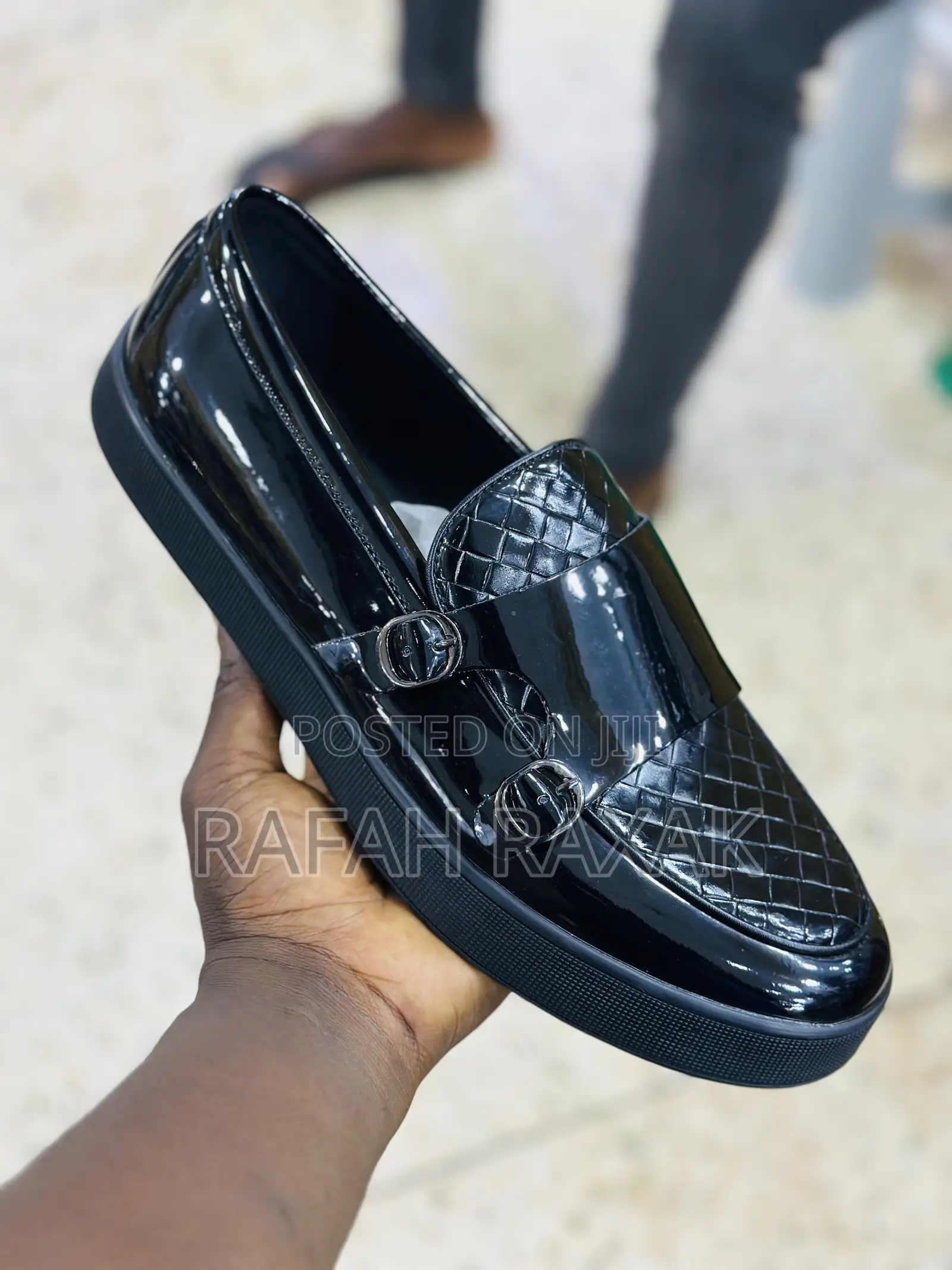 Men’S Classic Black Double Buckle Louis Vuitton Loafers