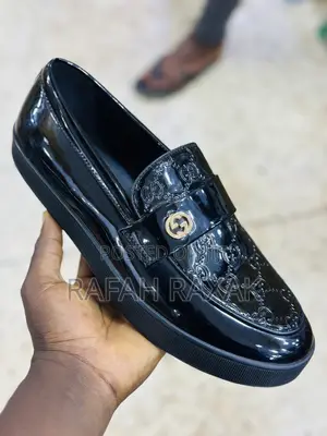 Men’S Triple Black Gucci Smart Casual Loafers