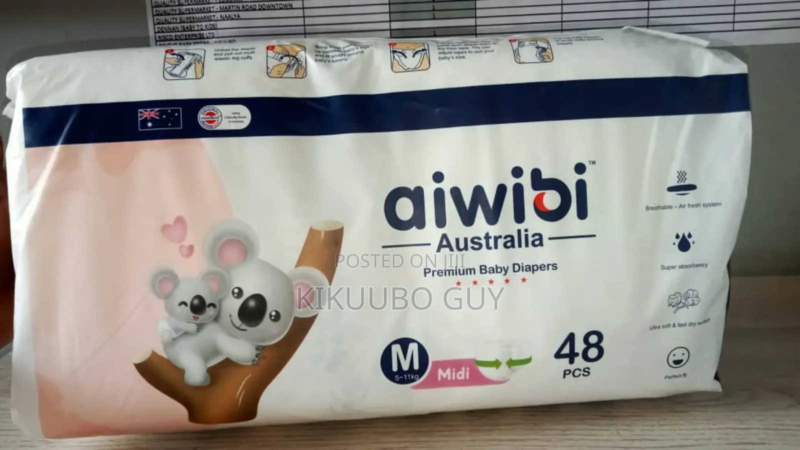 Aiwibi Premium Baby Diapers Medium
