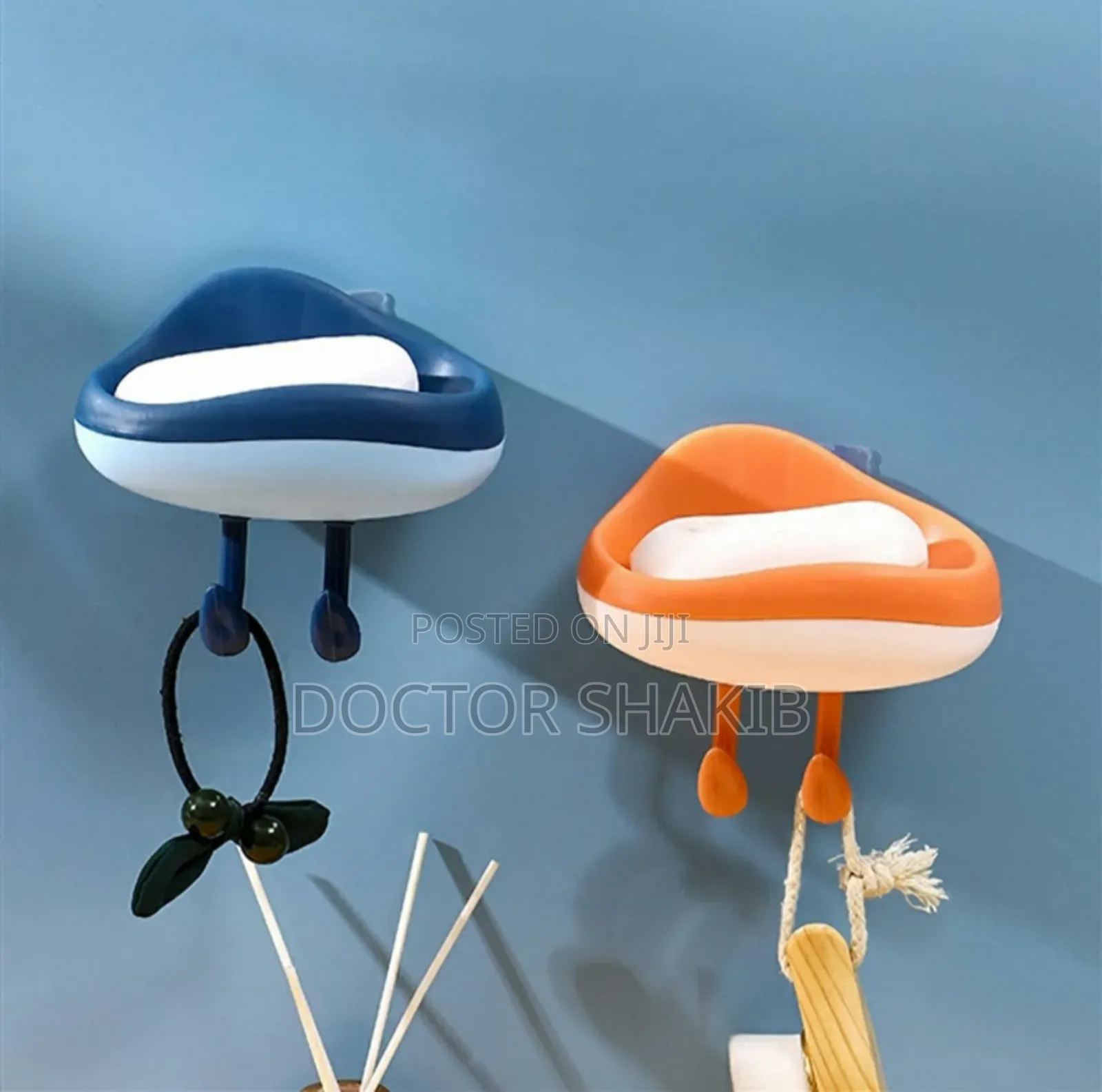 Luxurious No Drill Cloud Style Soap Holder With Hooks