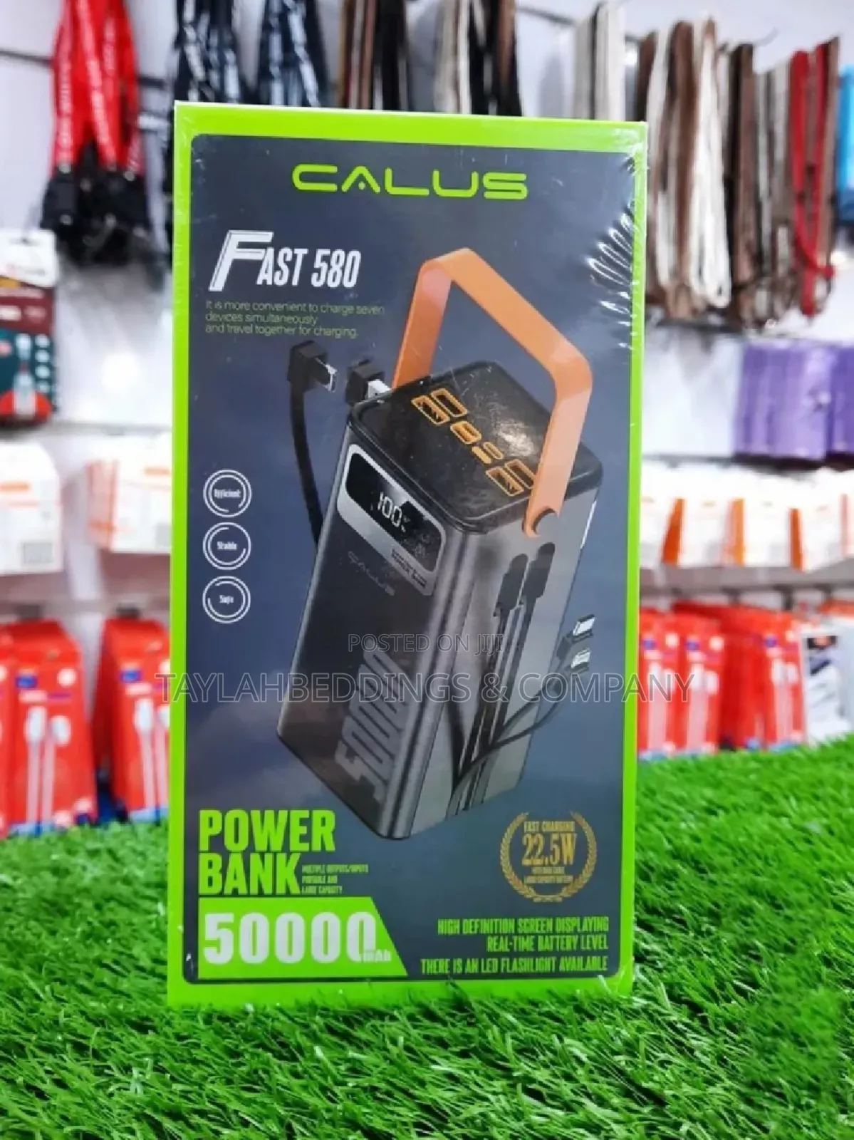 Power Bank 50000mah 22.5w Fast Charging Built-in Cables