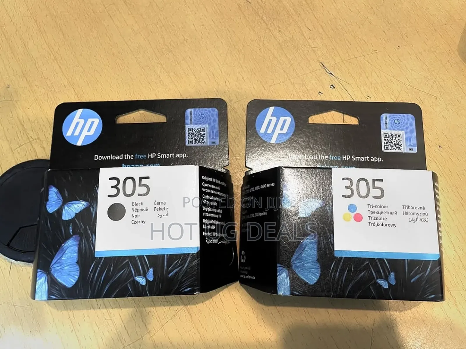 A Pair Of Original Hp 305 Ink Cartridges-tri Colour & Black