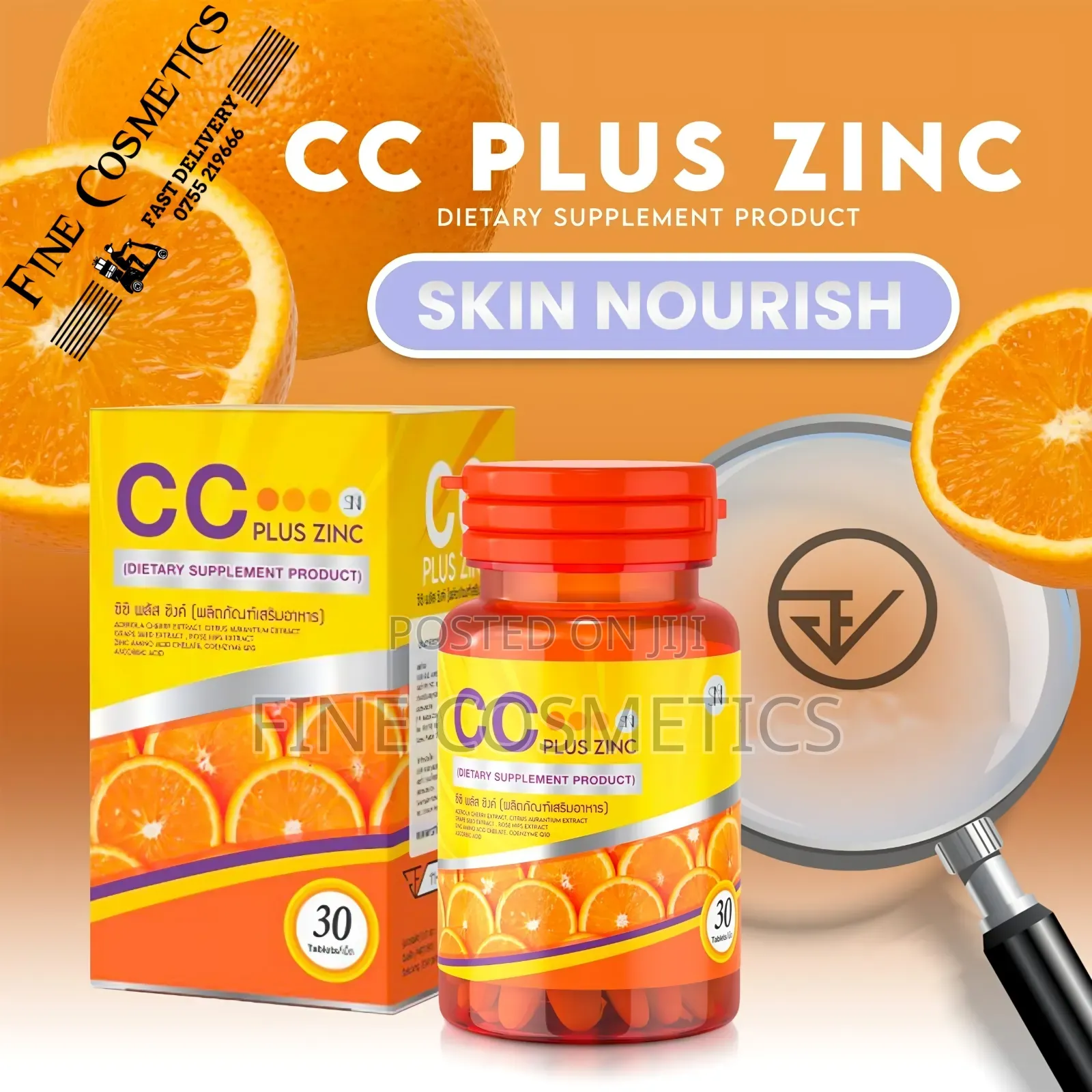 Wink White + Cc Zinc Vitamin C, Skin Whitening Dietary Pills