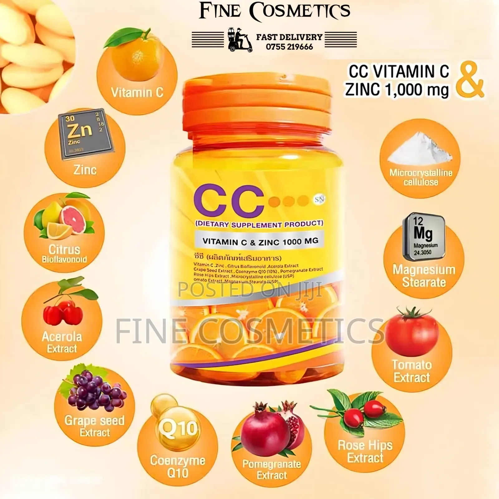 Wink White + Cc Zinc Vitamin C, Skin Whitening Dietary Pills