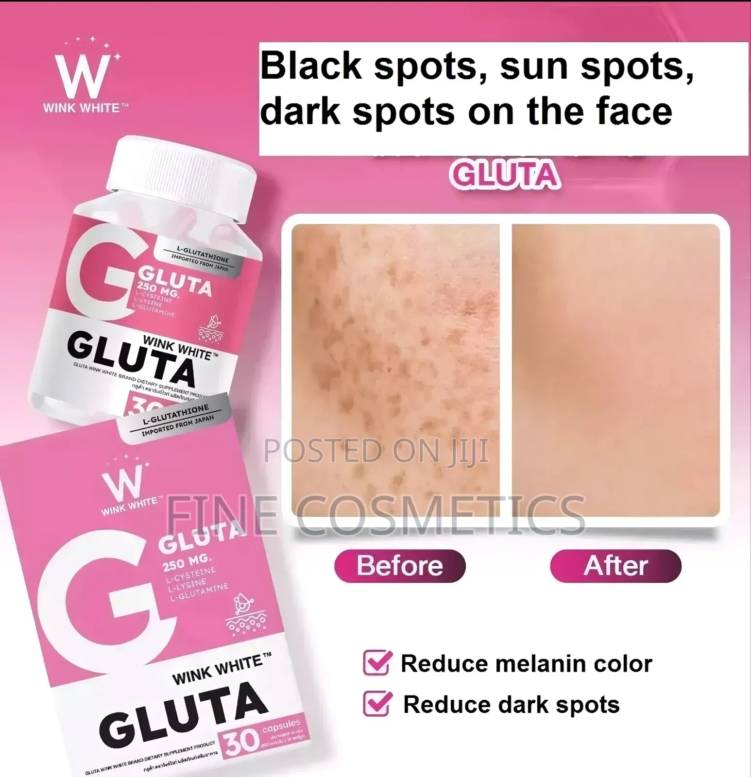 Wink White + Cc Zinc Vitamin C, Skin Whitening Dietary Pills