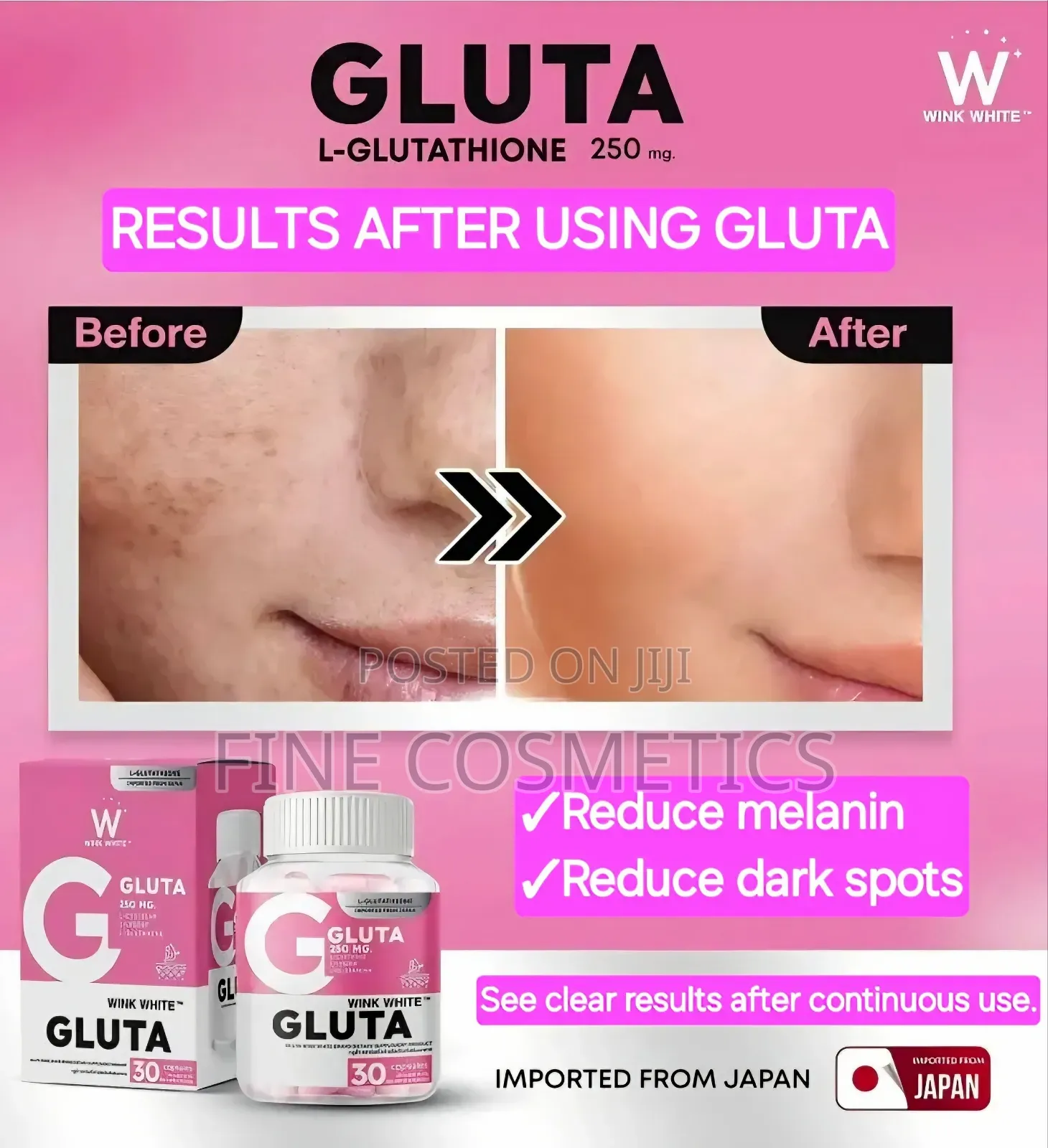 Wink White + Cc Zinc Vitamin C, Skin Whitening Dietary Pills