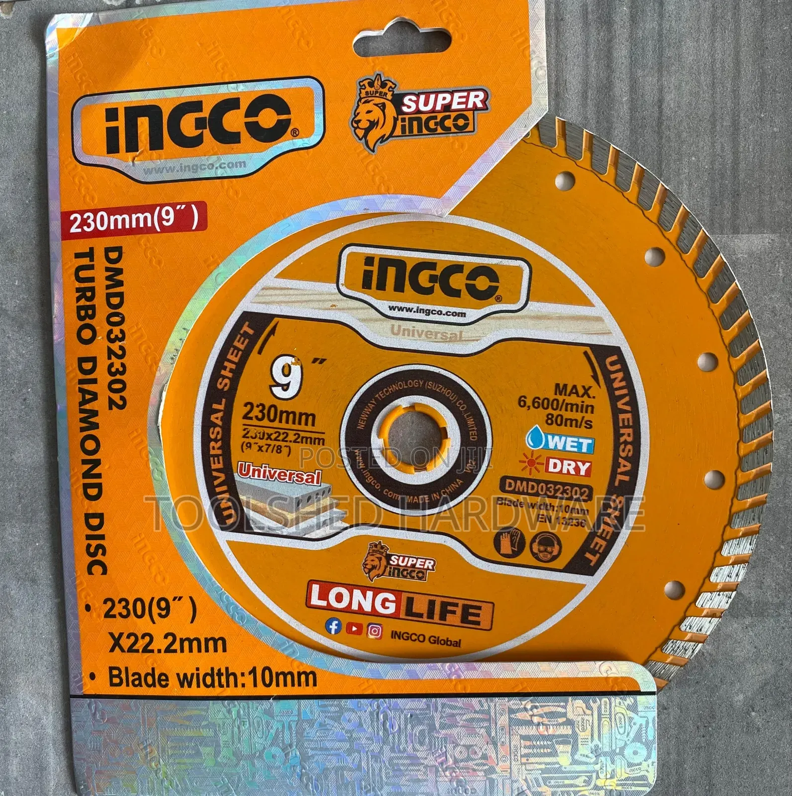 Ingco Turbo Diamond Cutting Disc 9"