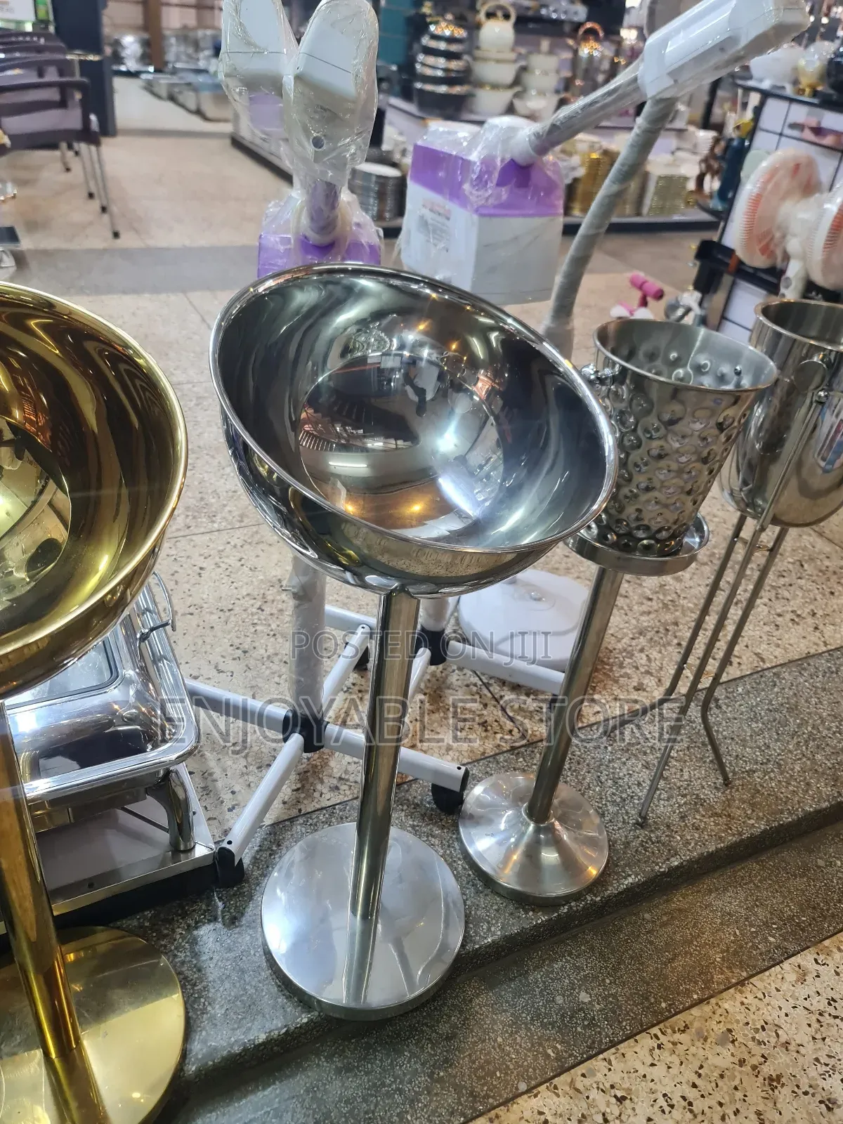 Ice Bucket Silver With Stand