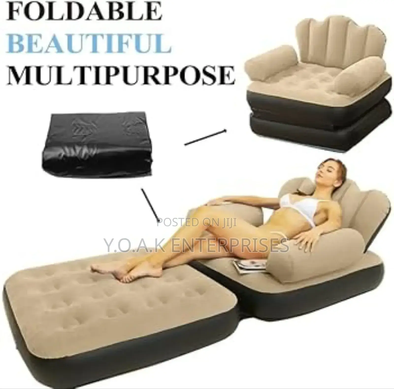 Foldable Multi Purpose Air Sofa With Electric Pump