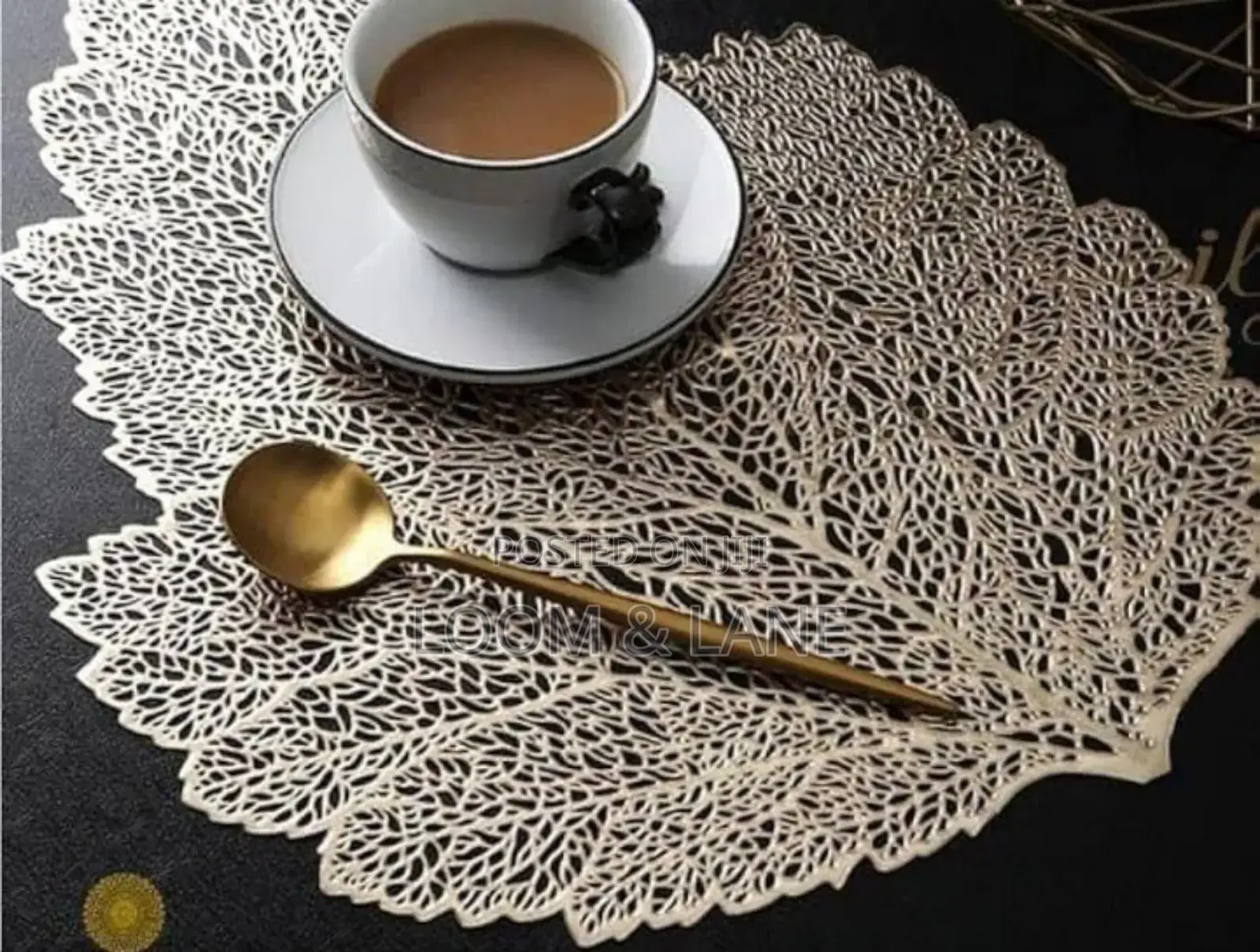 6pcs Leaf Shaped Placemats