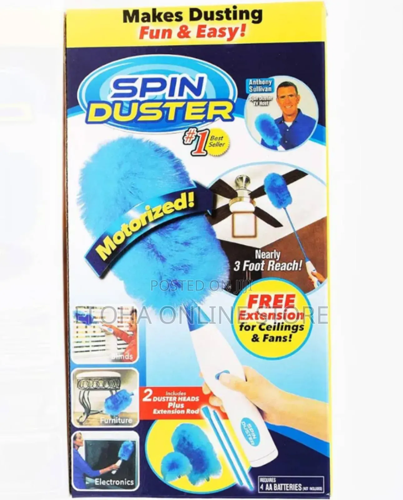 Multifunction Electric Spin Duster Cleaner