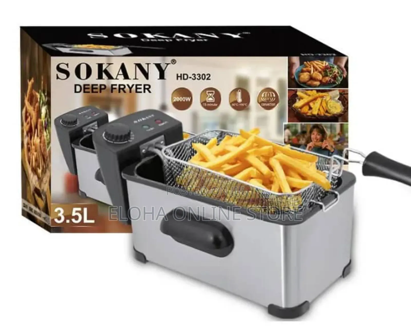 Sokany Family Deep Fryer 3.5l Sk-3302