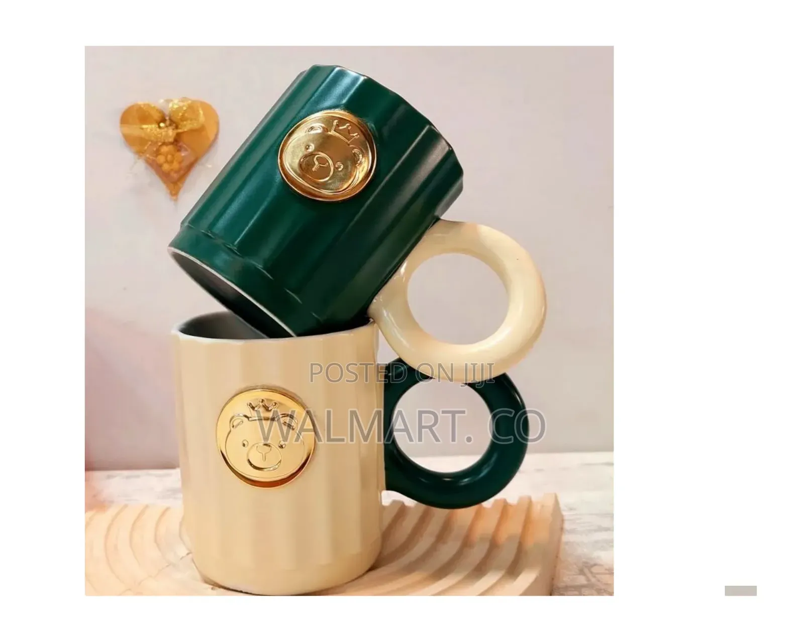 Design Mug 1piece -Green,White,Red