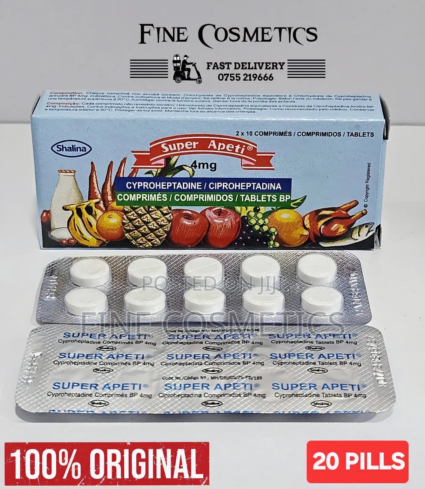 Wholesale Super Apeti, Weight Gainer Cyproheptadine 20 Pills