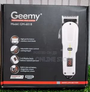 Geemy 6018 Stainless Steel Blade Rechargeable Clipper
