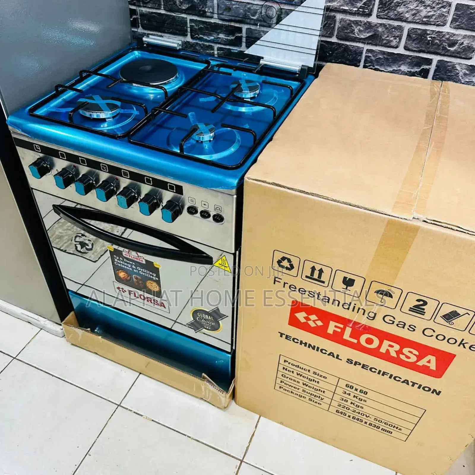 Florsa 60x60cm Stainless Steel Cooker