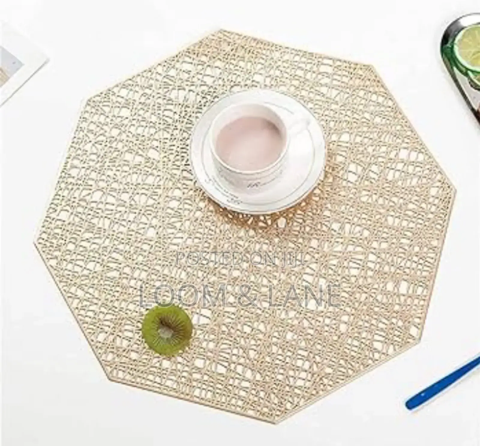Set of 6 Octagonal Shaped Non Slip Placemats