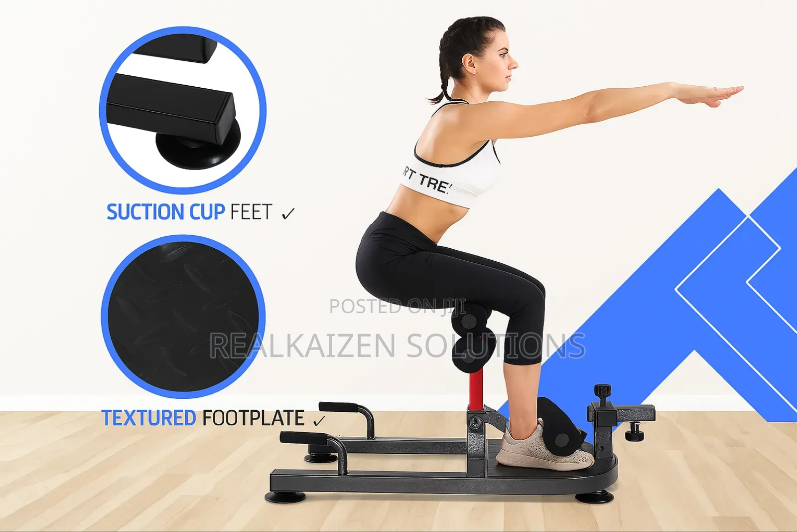 Deep Sissy Squat Trainer Bench Gym Leg and Core Trainer