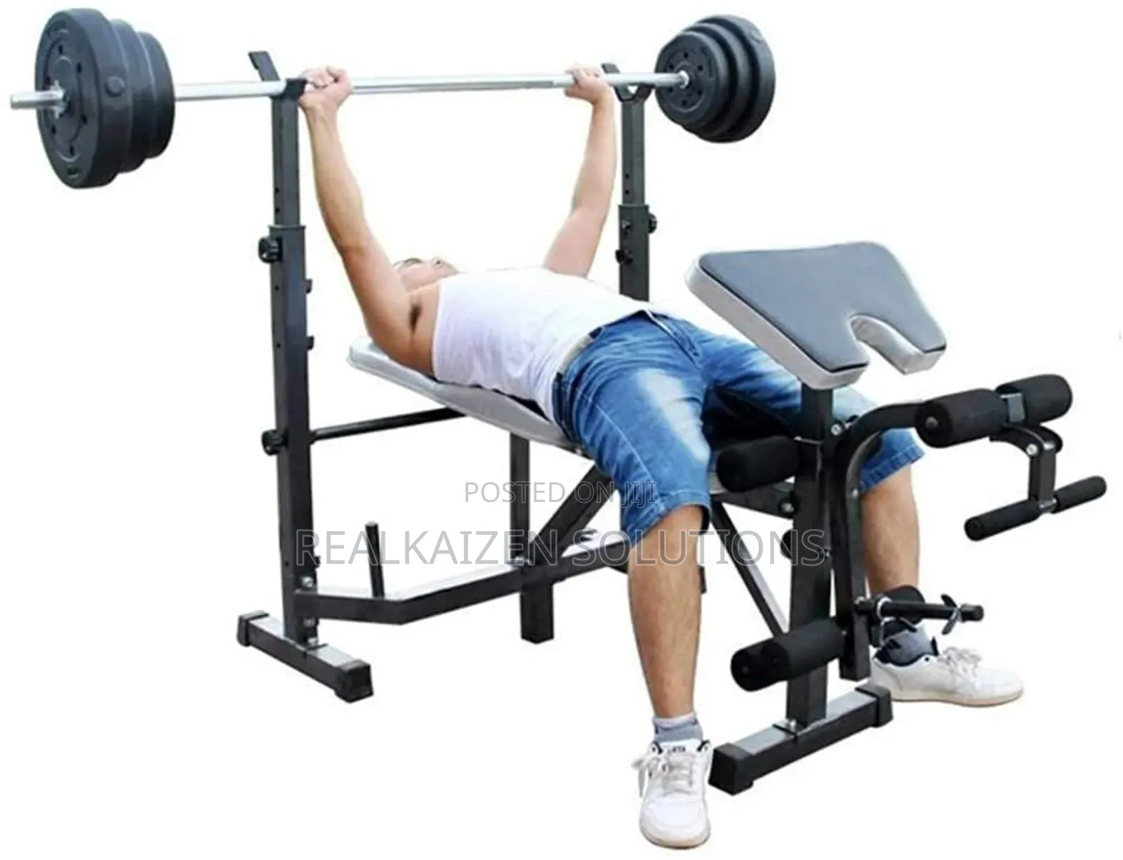 Multifunctional Weight Rack Strength Training Fitness Bench
