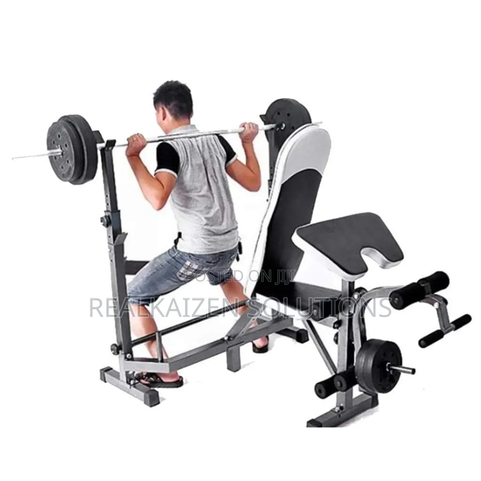 Multifunctional Weight Rack Strength Training Fitness Bench