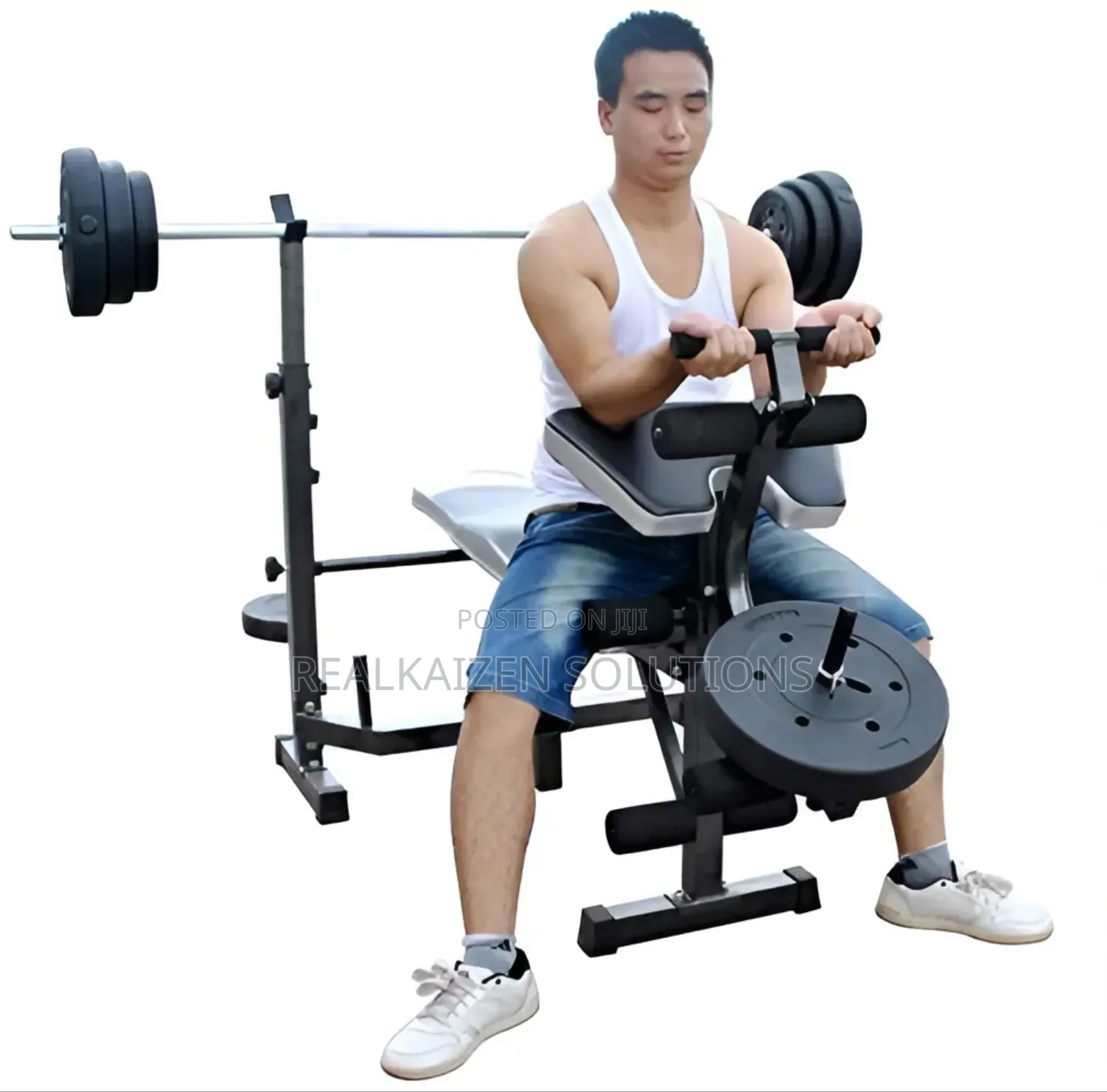 Multifunctional Weight Rack Strength Training Fitness Bench