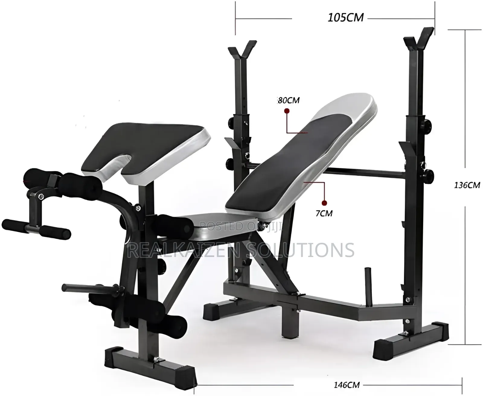 Multifunctional Weight Rack Strength Training Fitness Bench
