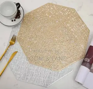 Gold Octagonal Woven Placemats