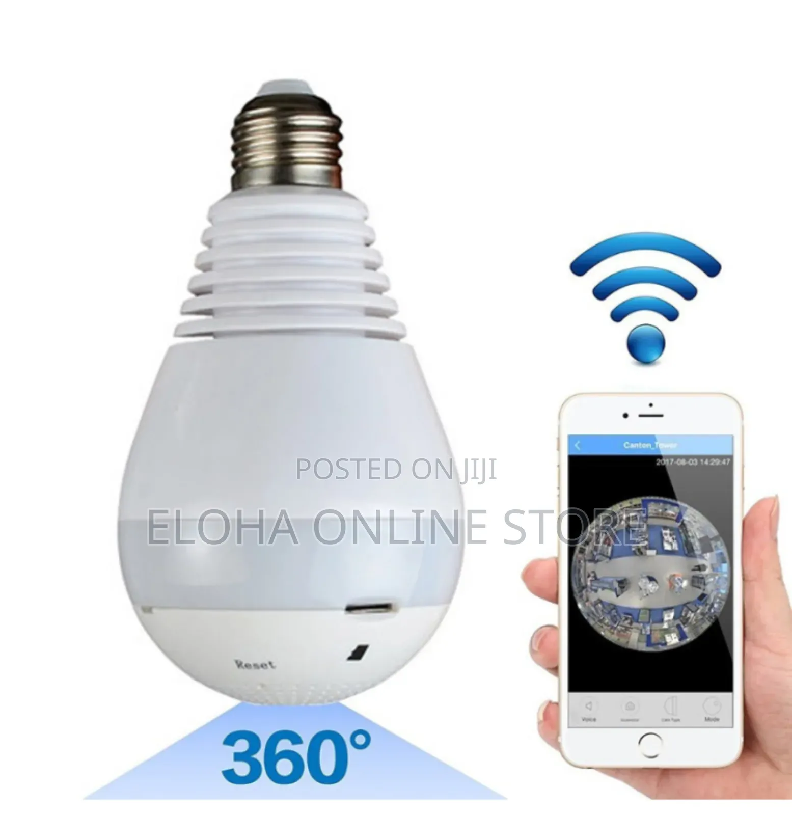 360° 1080p Wifi Camera Bulb