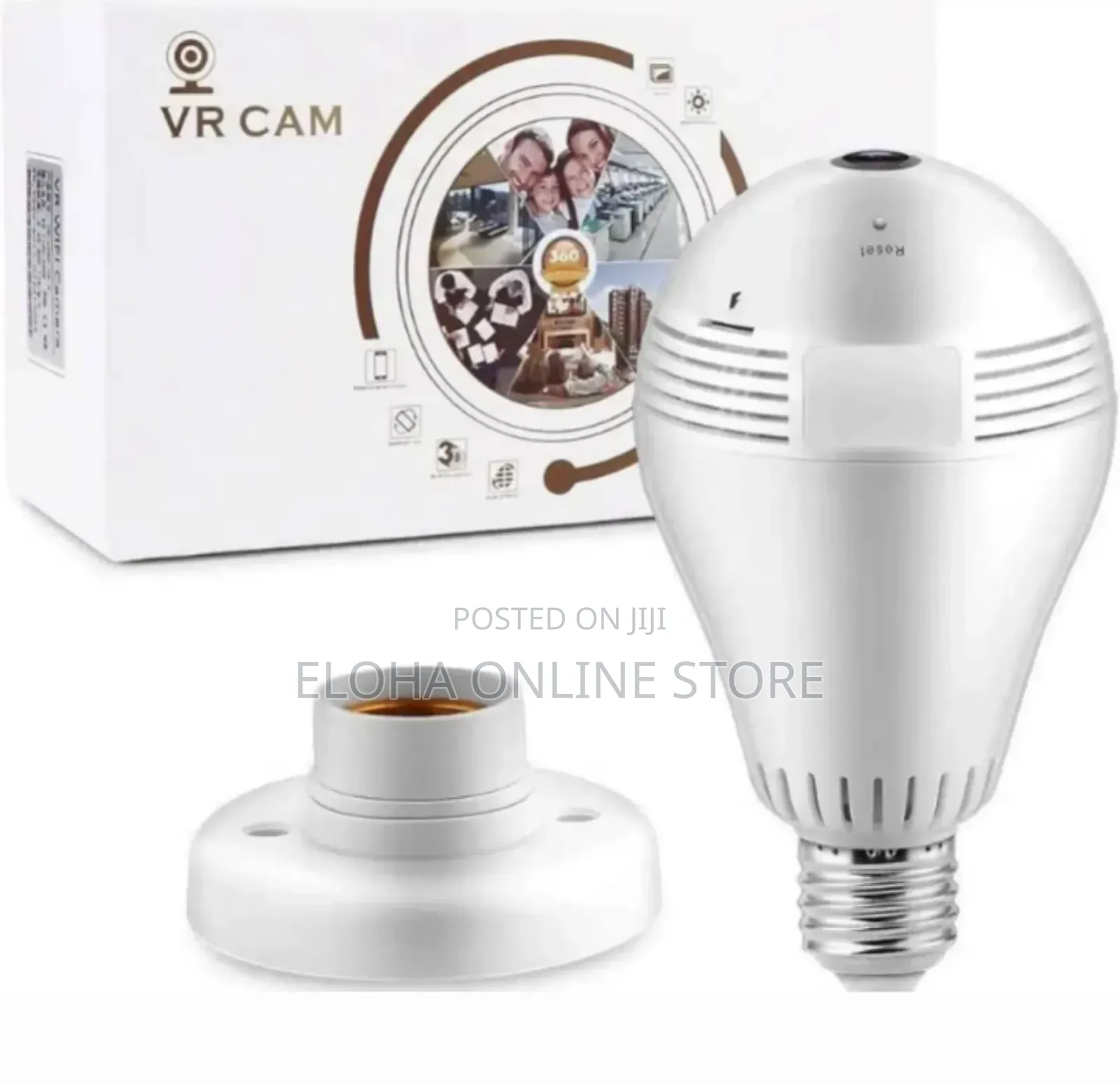 360° 1080p Wifi Camera Bulb