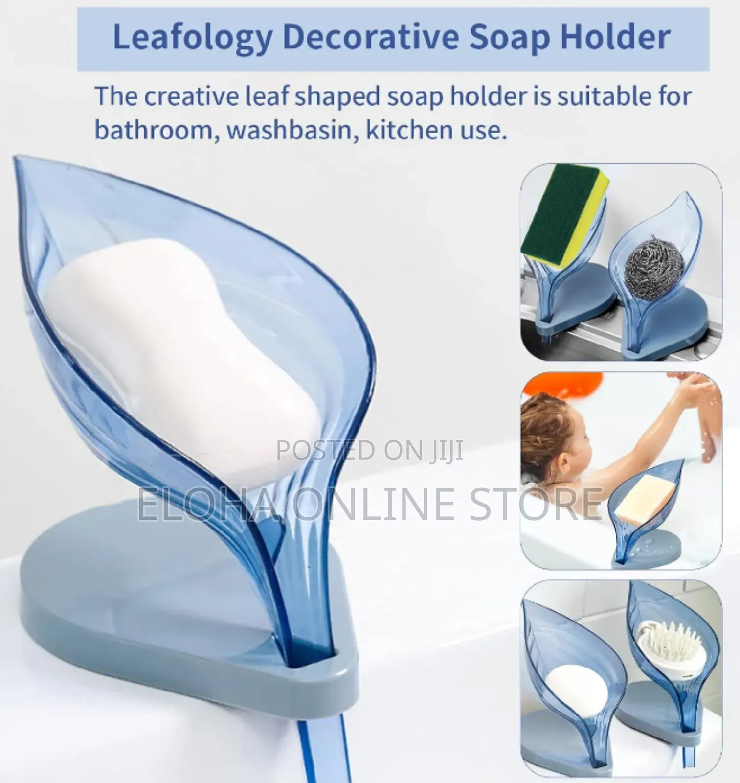Sulfar Leaf Shape Self Draining Bathroom Soap Holder/Dish
