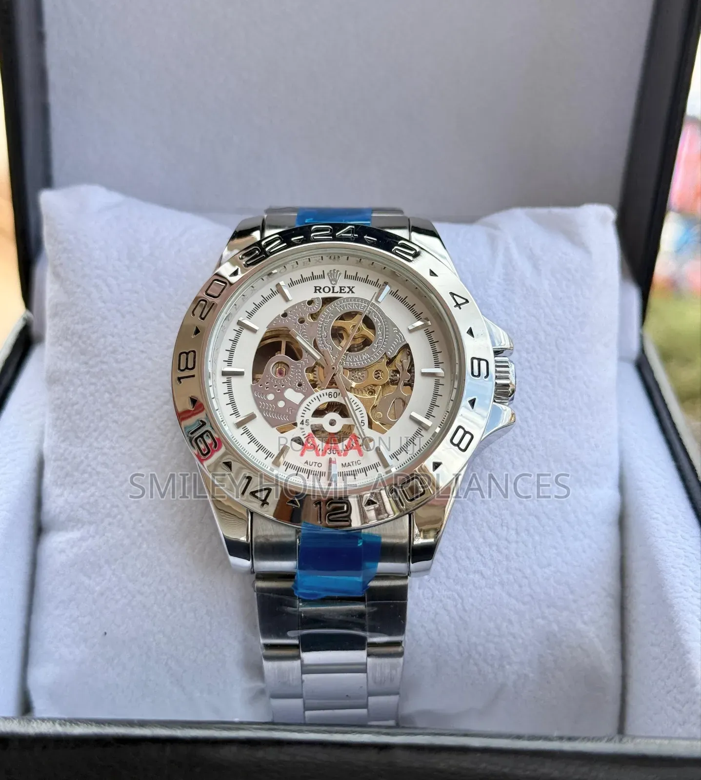 Mechanical Rolex Men's Silver Wrist Time Piece at Discount