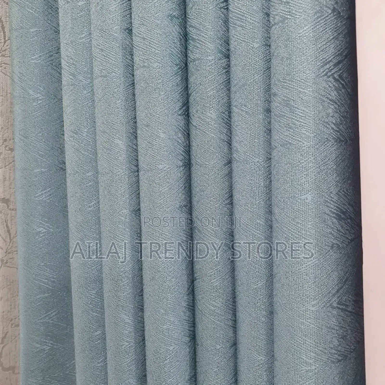 Blue Luxurious Curtains Per Finished Metre