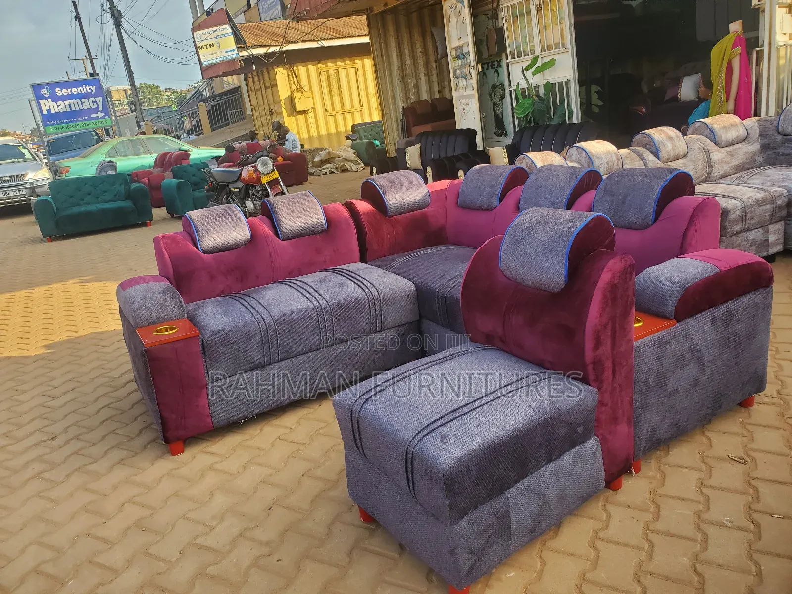 L Sofa Mixed Gray and Brown