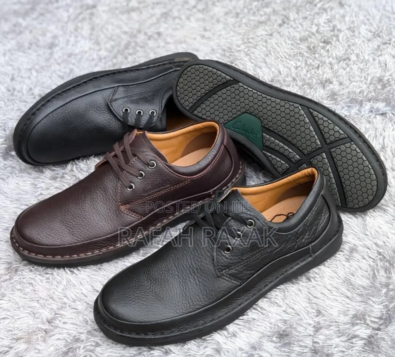 Original Clarks Casual Nature Three Leather Shoes