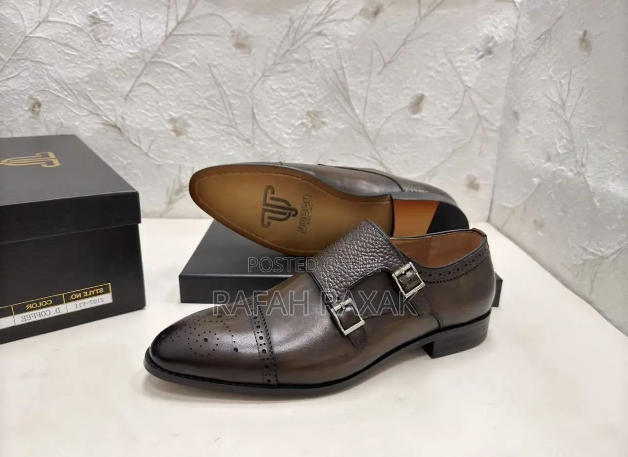 Original Men’S Taads Oxford Double Buckle Monk Strap Shoes